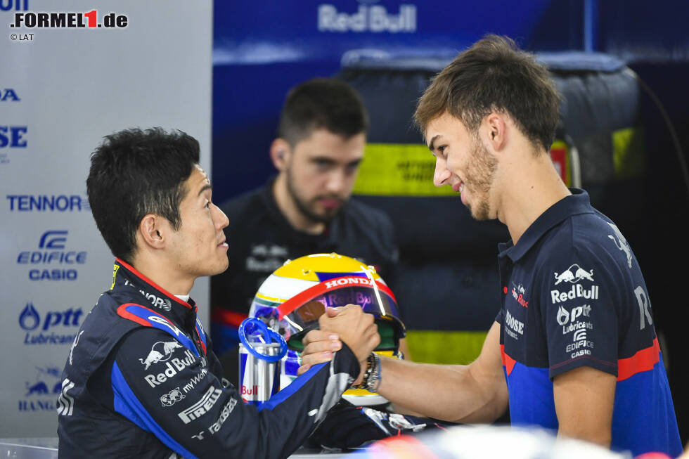 Foto zur News: Naoki Yamamoto und Pierre Gasly (Toro Rosso)