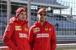 Foto zur News: Charles Leclerc (Ferrari) und Sebastian Vettel (Ferrari)