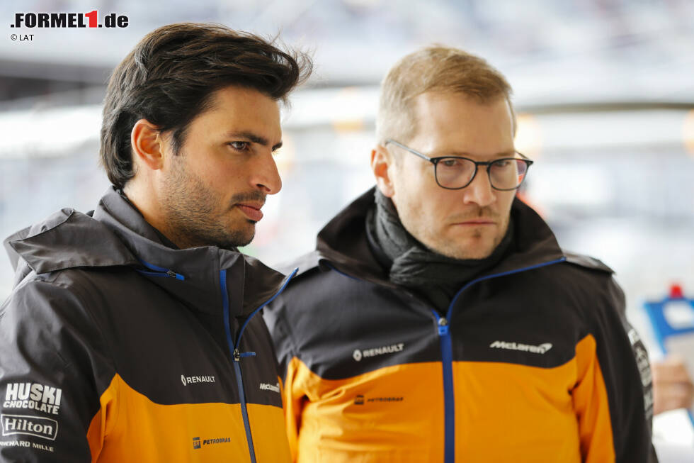 Foto zur News: Carlos Sainz (McLaren) und Andreas Seidl