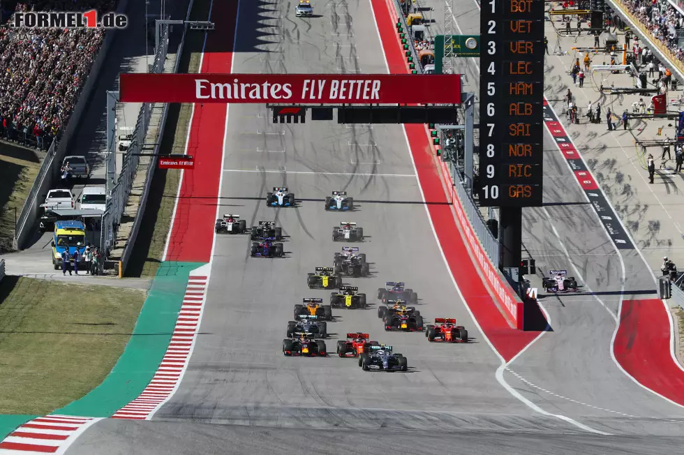 Valtteri Bottas (Mercedes), Sebastian Vettel (Ferrari), Max Verstappen (Red Bull), Charles Leclerc (Ferrari), Lewis Hamilton (Mercedes) und Alexander Albon (Red Bull) Foto zur News: Valtteri Bottas (Mercedes), Sebastian Vettel (Ferrari), Max Verstappen (Red Bull), Charles Leclerc (Ferrari), Lewis Hamilton (Mercedes) und Alexander Albon (Red Bull)