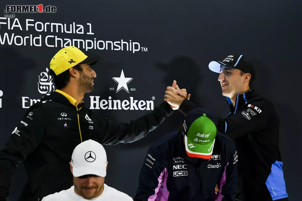 Daniel Ricciardo (Renault), Valtteri Bottas (Mercedes), Sergio Perez (Racing Point) und Robert Kubica (Williams) Foto zur News: Daniel Ricciardo (Renault), Valtteri Bottas (Mercedes), Sergio Perez (Racing Point) und Robert Kubica (Williams)