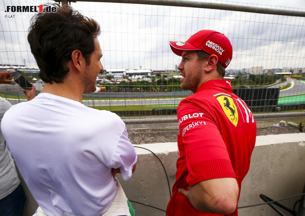 Foto zur News: Bruno Senna und Sebastian Vettel (Ferrari)