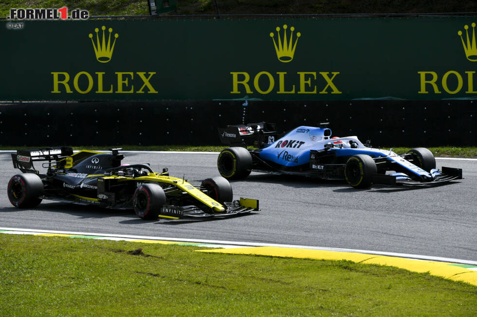 Foto zur News: Daniel Ricciardo (Renault) und George Russell (Williams)