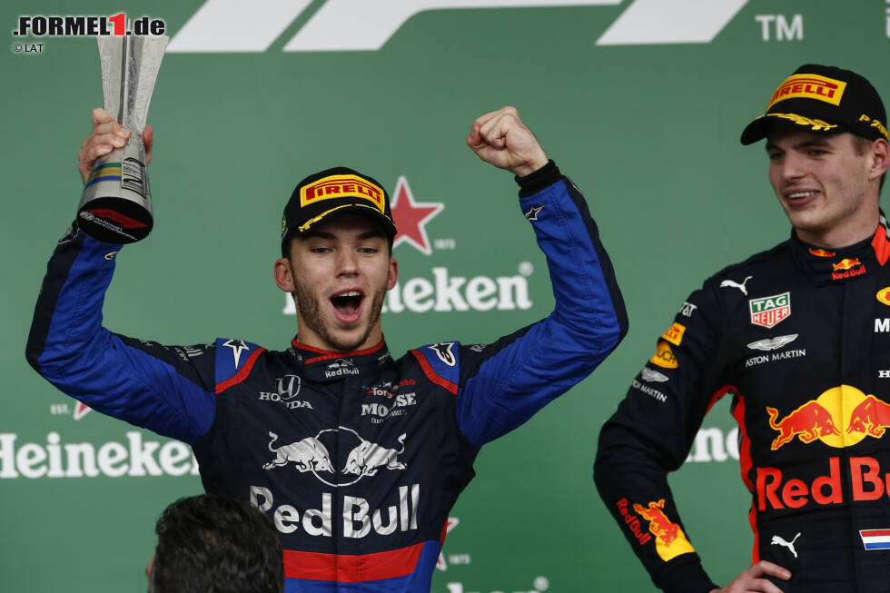Foto zur News: Pierre Gasly (Toro Rosso) und Max Verstappen (Red Bull)