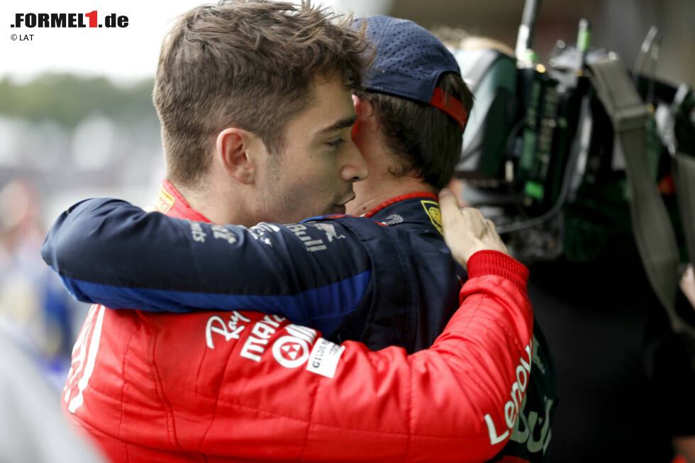Foto zur News: Charles Leclerc (Ferrari) und Pierre Gasly (Toro Rosso)