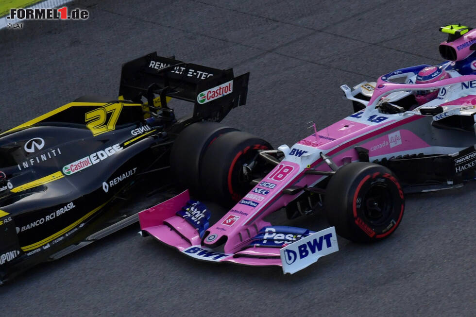 Foto zur News: Nico Hülkenberg (Renault) und Lance Stroll (Racing Point)