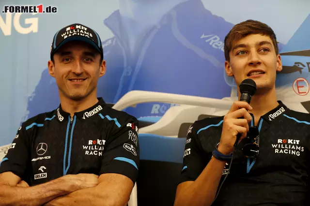 Foto zur News: Robert Kubica (Williams) und George Russell (Williams)