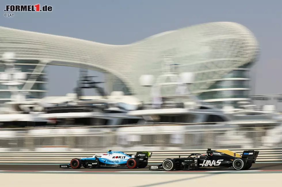 Foto zur News: Robert Kubica (Williams) und Romain Grosjean (Haas)