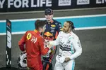 Foto zur News: Charles Leclerc (Ferrari) und Lewis Hamilton (Mercedes)