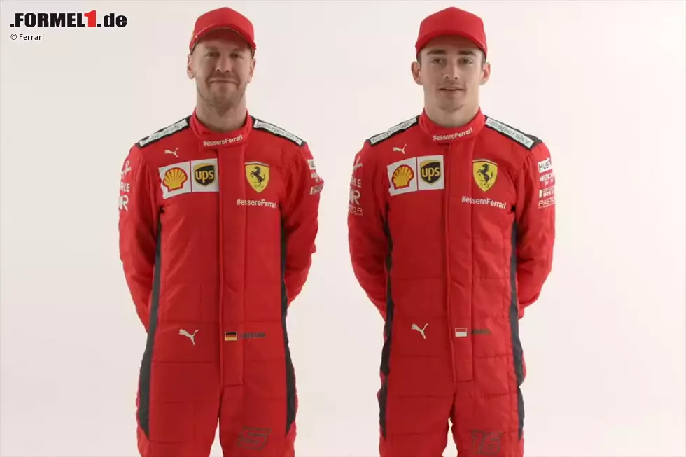 Foto zur News: Sebastian Vettel (Ferrari), Charles Leclerc (Ferrari)