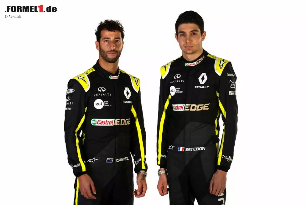 Foto zur News: Daniel Ricciardo (Renault) und Esteban Ocon (Renault)