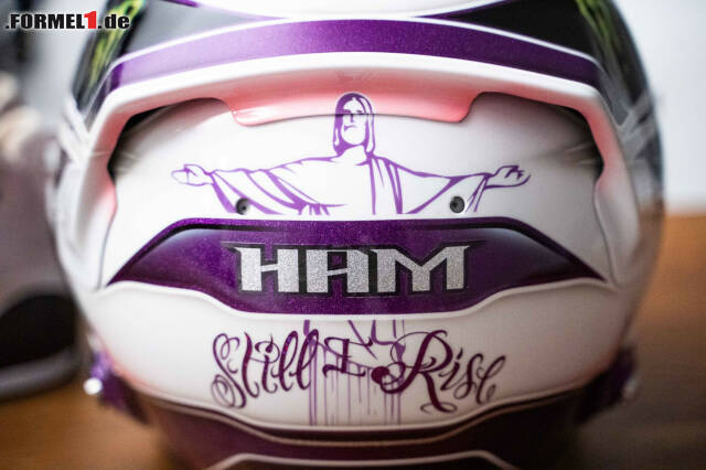 Foto zur News: Das neue Helmdesign von Lewis Hamilton für 2020 mit Violett
