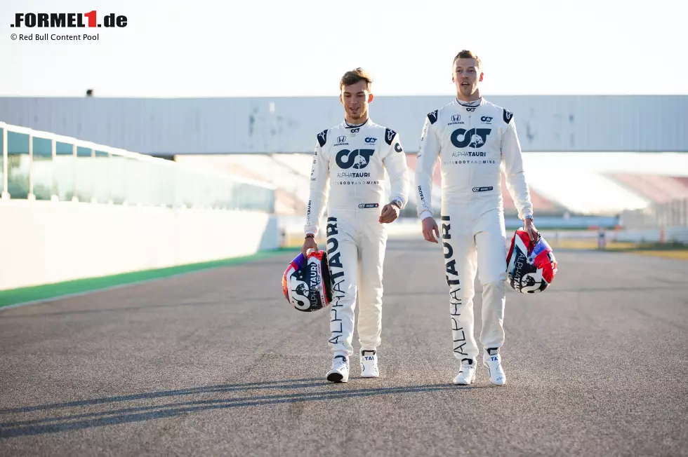 Foto zur News: Pierre Gasly und Daniil Kwjat (AlphaTauri)