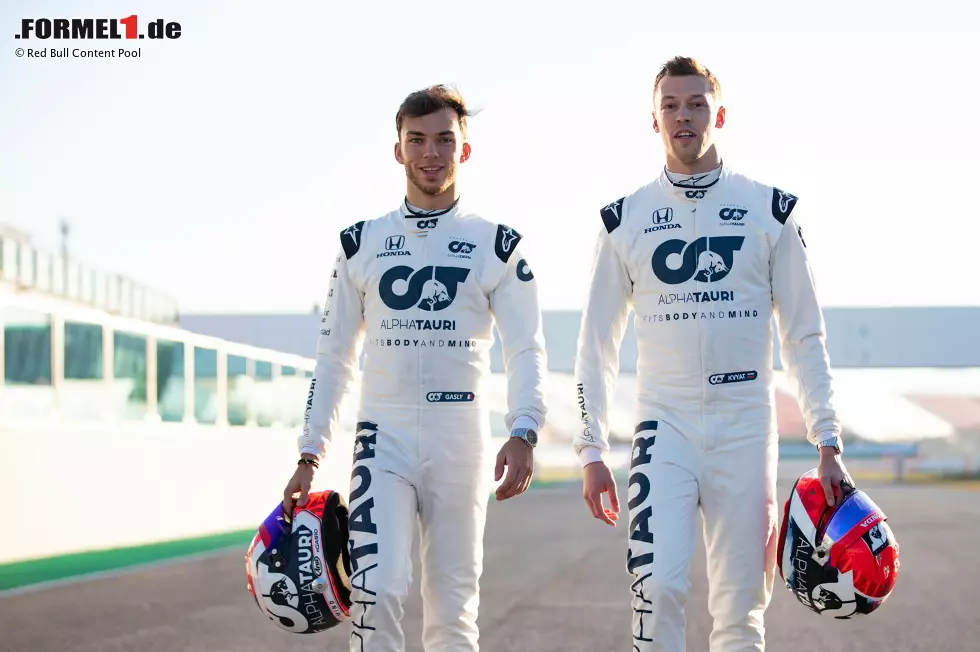 Foto zur News: Pierre Gasly und Daniil Kwjat (AlphaTauri)