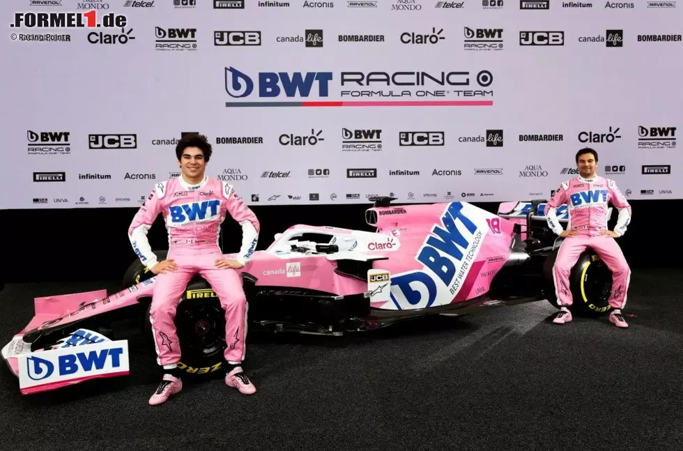 Foto zur News: Lance Stroll und Sergio Perez (Racing Point)