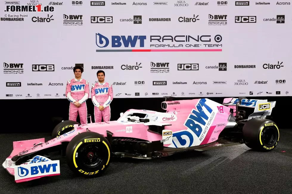 Foto zur News: Lance Stroll und Sergio Perez (Racing Point)