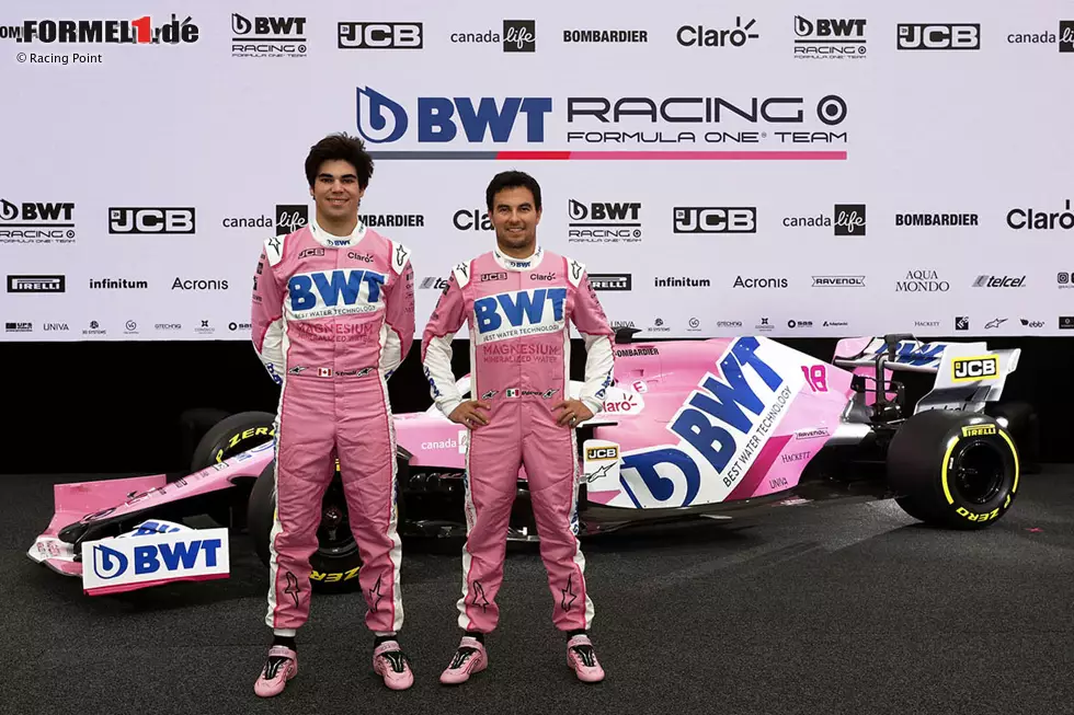 Foto zur News: Lance Stroll und Sergio Perez (Racing Point)