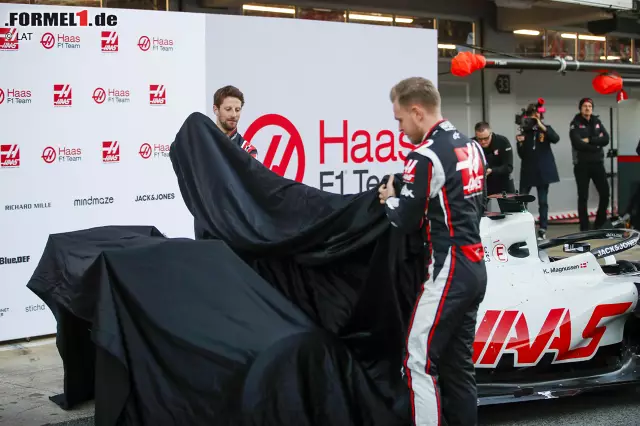 Foto zur News: Kevin Magnussen (Haas) und Romain Grosjean (Haas)