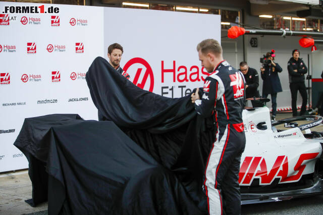 Kevin Magnussen (Haas) und Romain Grosjean (Haas) 