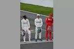 Foto zur News: Lewis Hamilton (Mercedes), Valtteri Bottas (Mercedes) und Charles Leclerc (Ferrari)