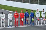 Foto zur News: Lewis Hamilton (Mercedes), Valtteri Bottas (Mercedes), Charles Leclerc (Ferrari), Sebastian Vettel (Ferrari), Carlos Sainz (McLaren), Lando Norris (McLaren) und Daniil Kwjat (AlphaTauri)