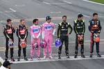 Foto zur News: Romain Grosjean (Haas), Kevin Magnussen (Haas), Sergio Perez (Racing Point), Lance Stroll (Racing Point), Daniel Ricciardo (Renault), Esteban Ocon (Renault) und Alexander Albon (Red Bull)