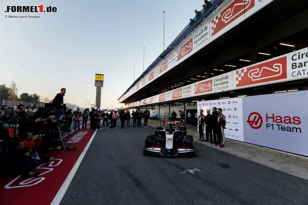 Foto zur News: Romain Grosjean und Kevin Magnussen (Haas)