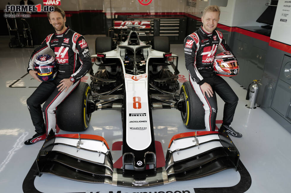 Foto zur News: Romain Grosjean und Kevin Magnussen (Haas)