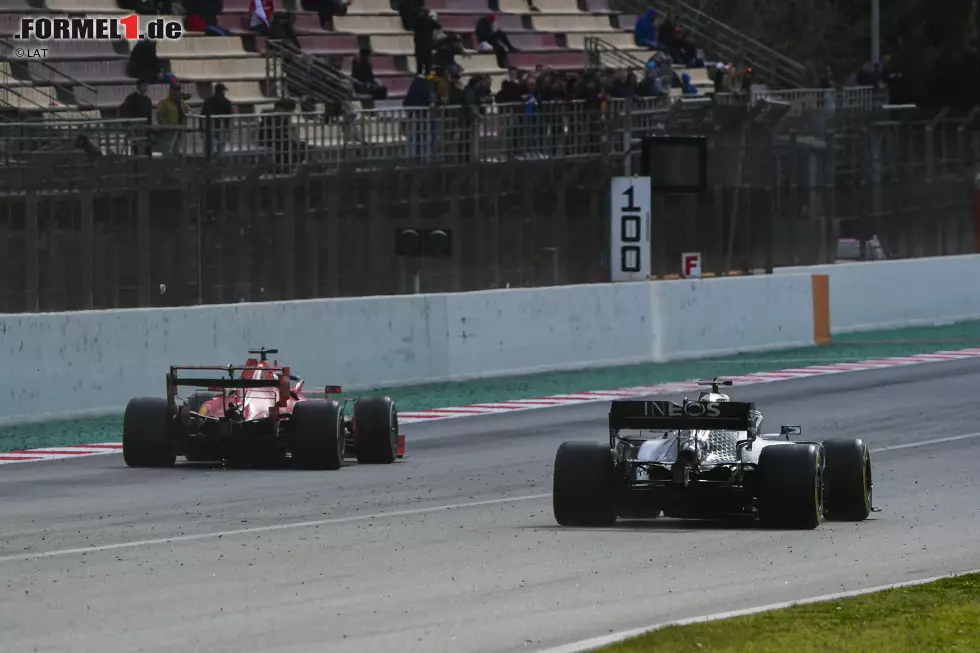 Foto zur News: Charles Leclerc (Ferrari) und Valtteri Bottas (Mercedes)