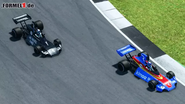 Im zweiten muss der Spanier von ganz hinten mehr kämpfen und siegt vor Dario Franchitti. Foto zur News: Im zweiten muss der Spanier von ganz hinten mehr kämpfen und siegt vor Dario Franchitti.