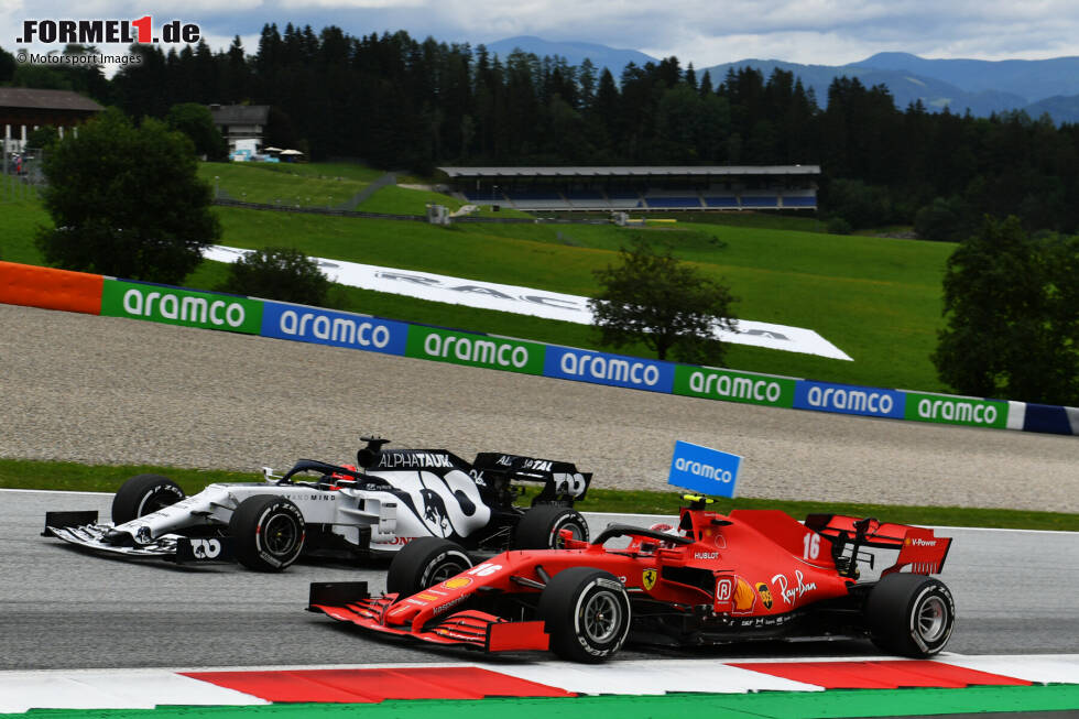 Foto zur News: Daniil Kwjat (AlphaTauri) und Charles Leclerc (Ferrari)
