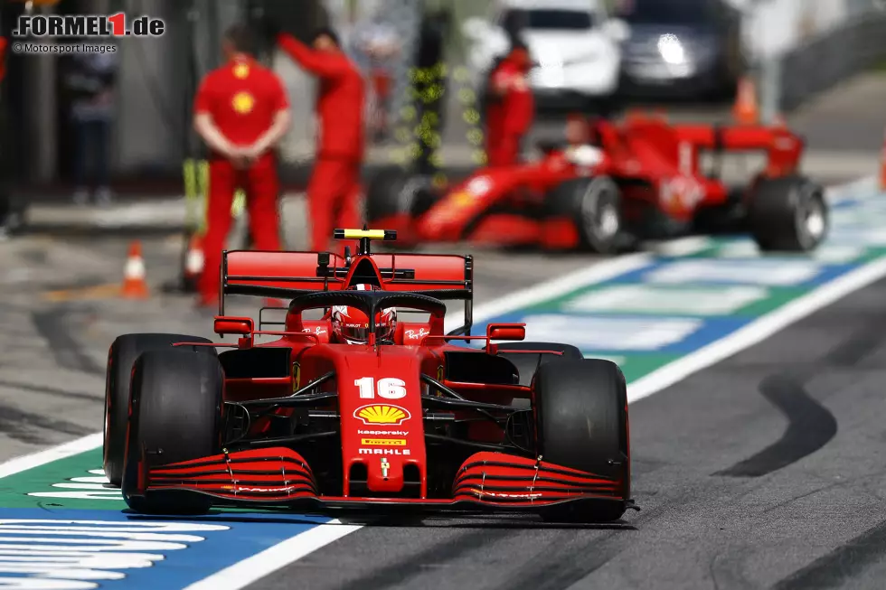 Foto zur News: Charles Leclerc (Ferrari) und Sebastian Vettel (Ferrari)