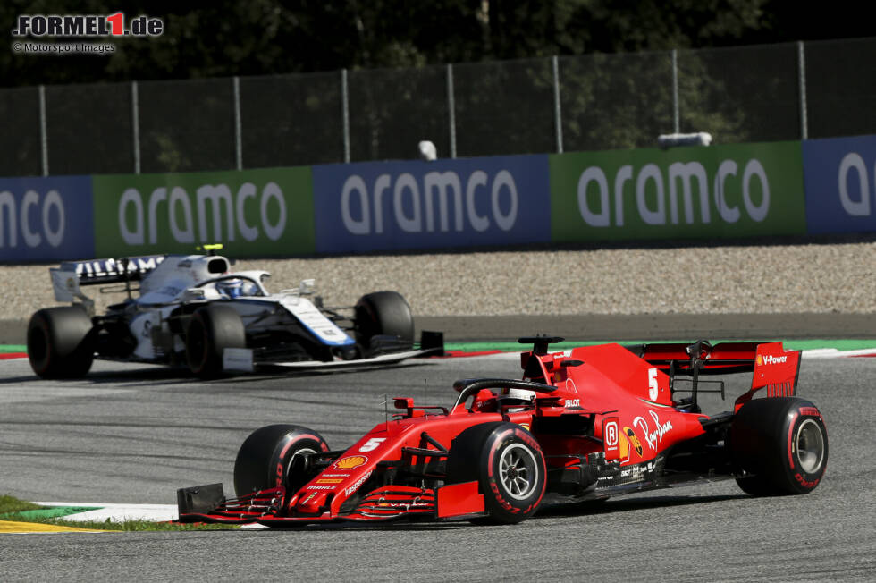 Foto zur News: Sebastian Vettel (Ferrari) und Nicholas Latifi (Williams)
