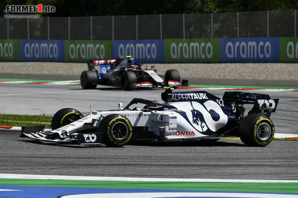 Foto zur News: Pierre Gasly (AlphaTauri) und Kevin Magnussen (Haas)