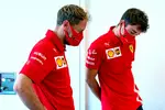 Foto zur News: Sebastian Vettel und Charles Leclerc (Ferrari)