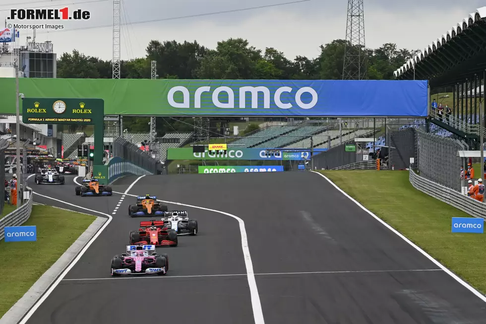 Sergio Perez (Racing Point), Sebastian Vettel (Ferrari), George Russell (Williams), Lando Norris (McLaren) und Carlos Sainz (McLaren) Foto zur News: Sergio Perez (Racing Point), Sebastian Vettel (Ferrari), George Russell (Williams), Lando Norris (McLaren) und Carlos Sainz (McLaren)