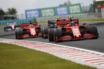 Foto zur News: Charles Leclerc (Ferrari), Alexander Albon (Red Bull) und Sebastian Vettel (Ferrari)