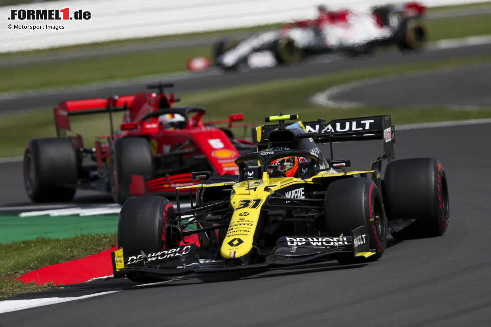 Foto zur News: Esteban Ocon (Renault) und Sebastian Vettel (Ferrari)