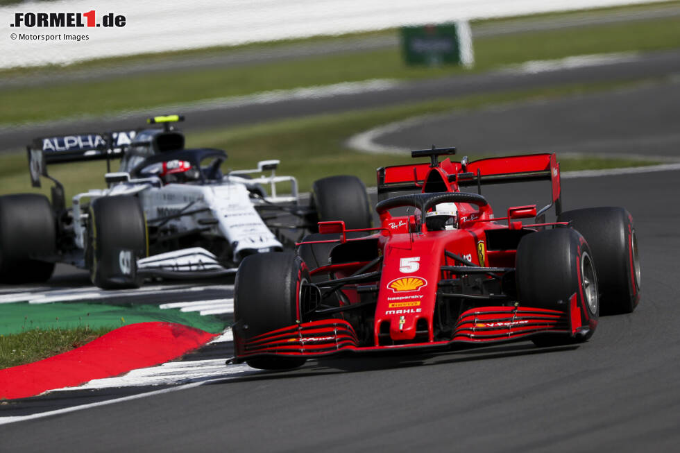 Foto zur News: Sebastian Vettel (Ferrari) und Pierre Gasly (AlphaTauri)