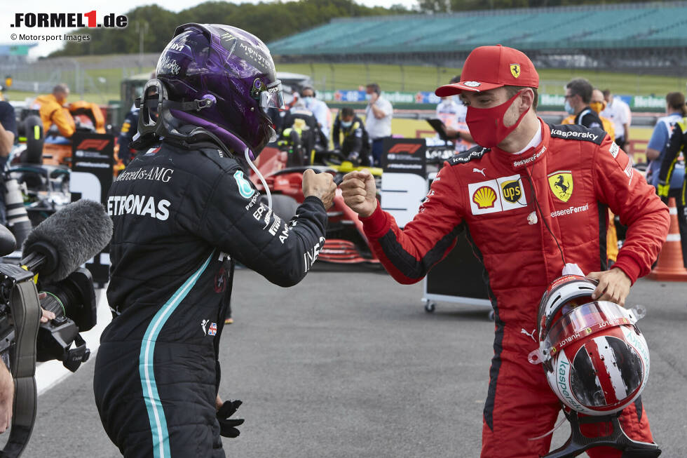 Foto zur News: Lewis Hamilton (Mercedes) und Charles Leclerc (Ferrari)