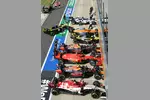 Foto zur News: Kimi Räikkönen (Alfa Romeo), Alexander Albon (Red Bull), Charles Leclerc (Ferrari), Max Verstappen (Red Bull), Daniel Ricciardo (Renault), Esteban Ocon (Renault), Lando Norris (McLaren) und Daniil Kwjat (AlphaTauri)