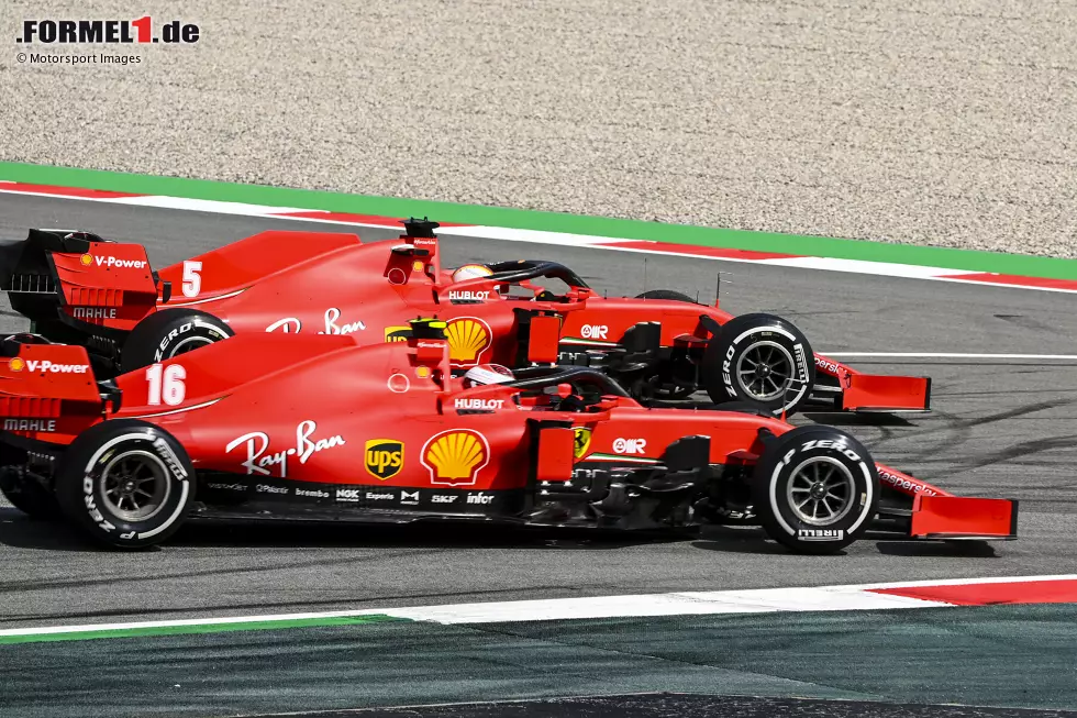 Foto zur News: Sebastian Vettel (Ferrari) und Charles Leclerc (Ferrari)