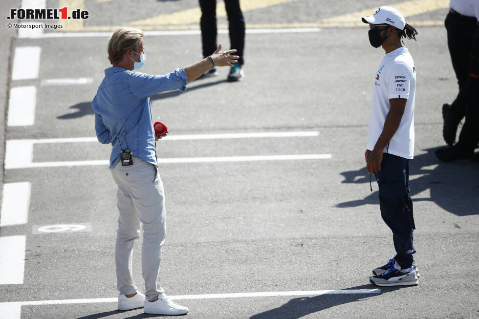 Foto zur News: Lewis Hamilton (Mercedes) und Nico Rosberg