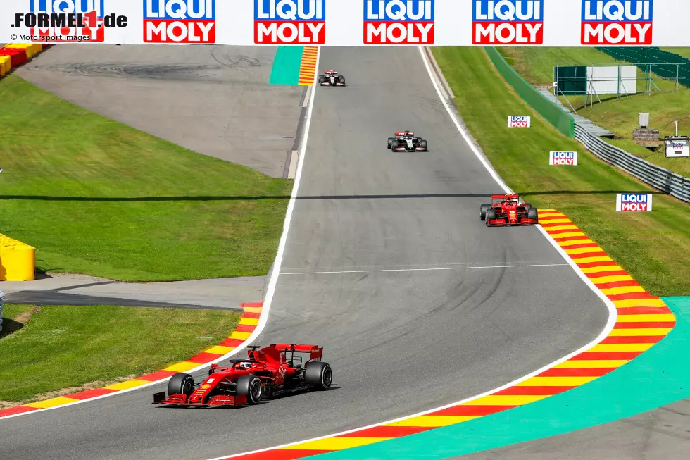 Sebastian Vettel (Ferrari), Charles Leclerc (Ferrari) und Romain Grosjean (Haas) Foto zur News: Sebastian Vettel (Ferrari), Charles Leclerc (Ferrari) und Romain Grosjean (Haas)