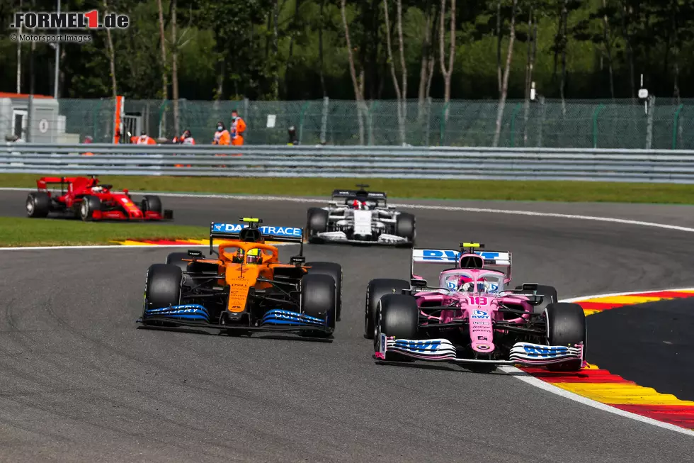 Foto zur News: Lance Stroll (Racing Point), Lando Norris (McLaren) und Daniil Kwjat (AlphaTauri)