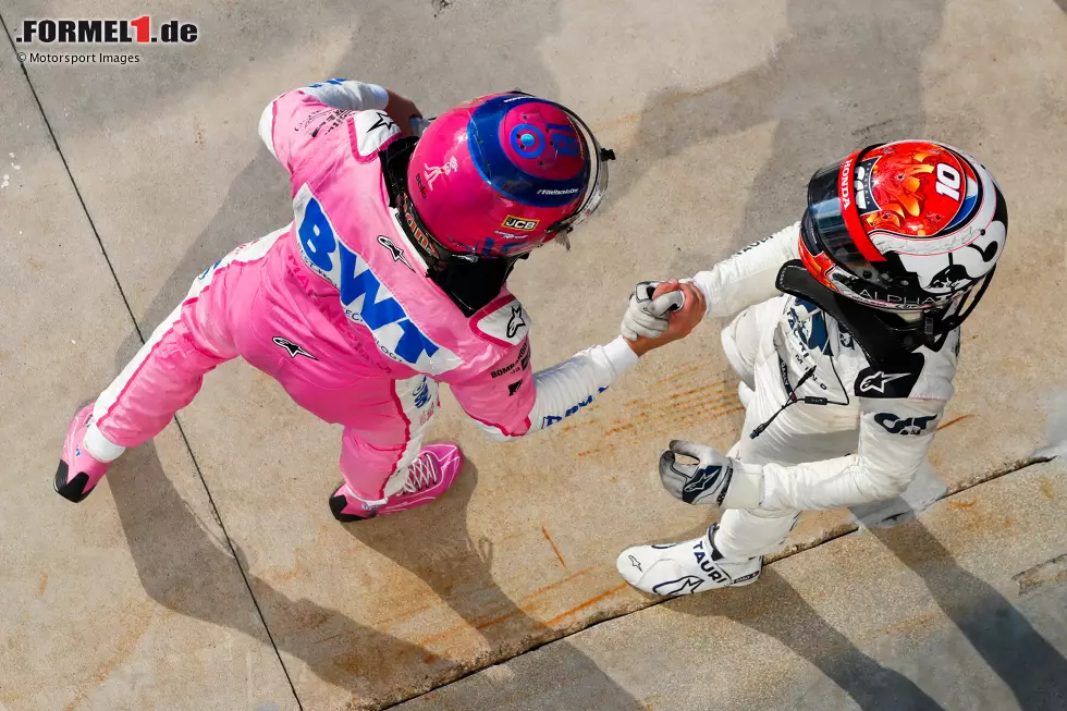 Foto zur News: Lance Stroll (Racing Point) und Pierre Gasly (AlphaTauri)