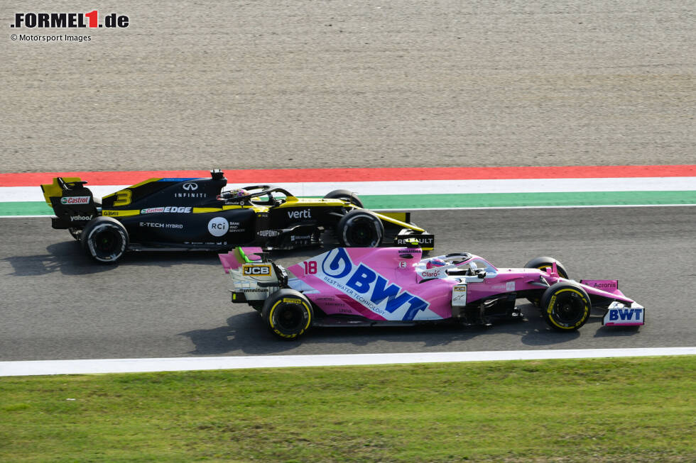 Foto zur News: Lance Stroll (Racing Point) und Daniel Ricciardo (Renault)