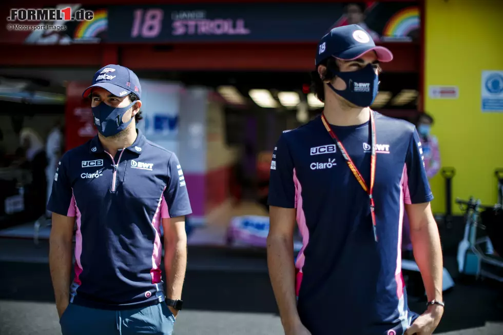 Foto zur News: Sergio Perez (Racing Point) und Lance Stroll (Racing Point)