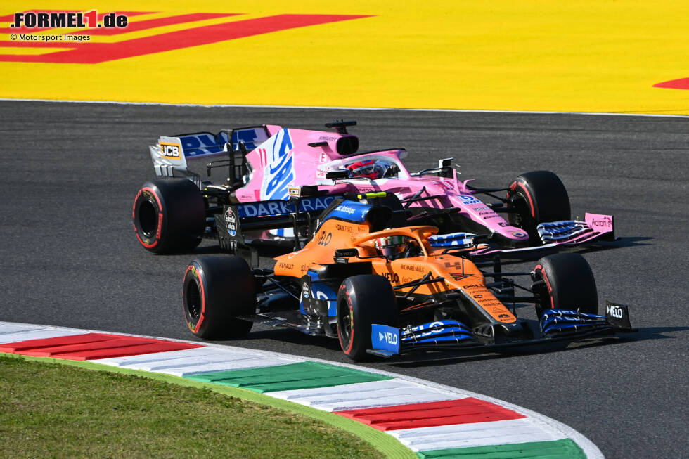 Foto zur News: Lando Norris (McLaren) und Sergio Perez (Racing Point)