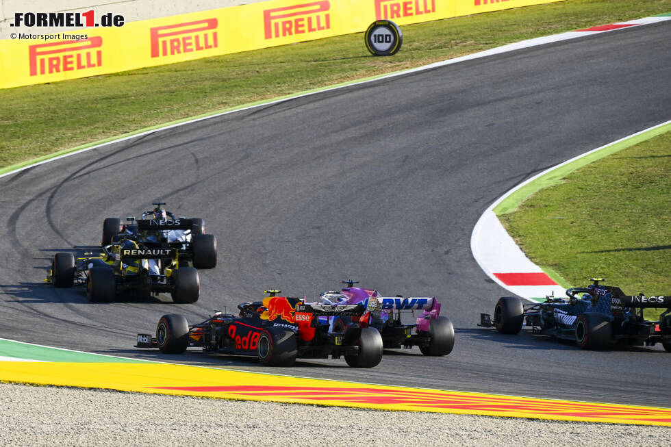 Foto zur News: Lewis Hamilton (Mercedes), Daniel Ricciardo (Renault), Sergio Perez (Racing Point), Alexander Albon (Red Bull) und Valtteri Bottas (Mercedes)